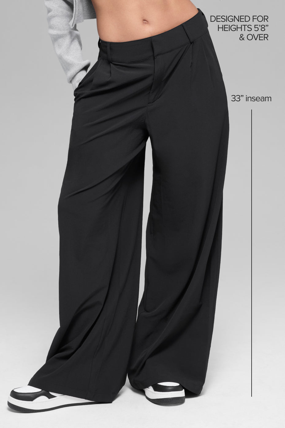 High-Waist Dreamscape Trouser (Long) - Black