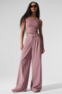 High-Waist Dreamscape Trouser (Long) - Smoky Quartz