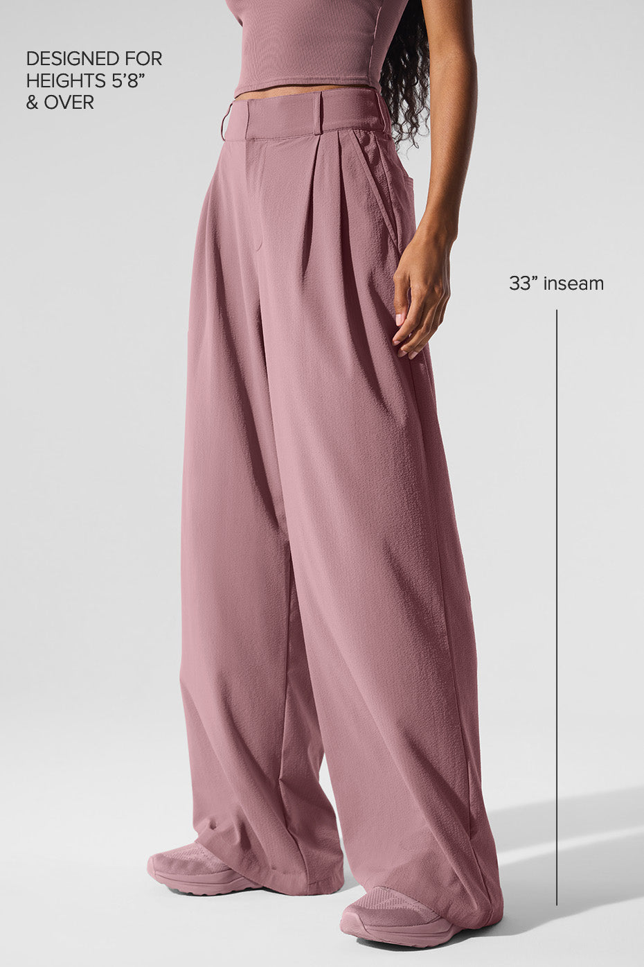 High-Waist Dreamscape Trouser (Long) - Smoky Quartz