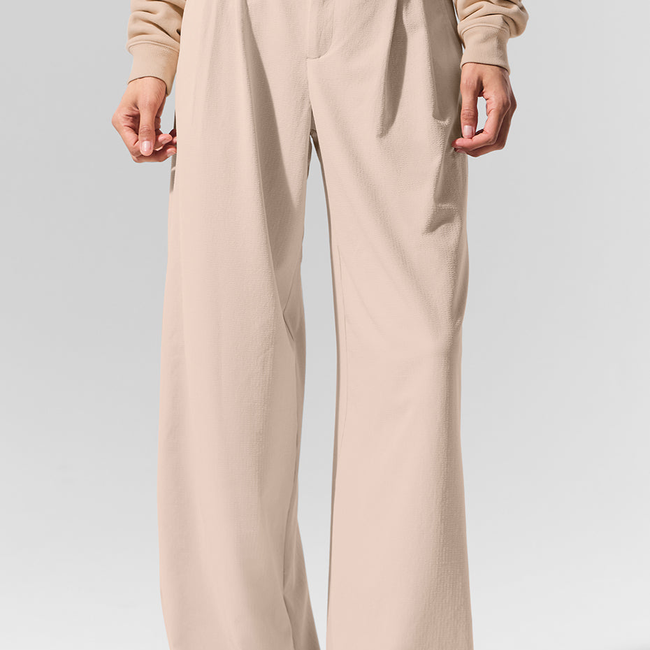 High-Waist Dreamscape Trouser (Long) - Macadamia