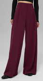 High-Waist Dreamscape Trouser (Long) - Burgundy