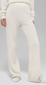 Cashmere High-Waist Plush Waffle Pant - Ivory