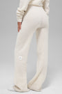 Cashmere High-Waist Plush Waffle Pant - Ivory