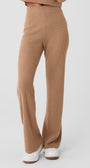 Cashmere High-Waist Plush Waffle Pant - Toasted Almond