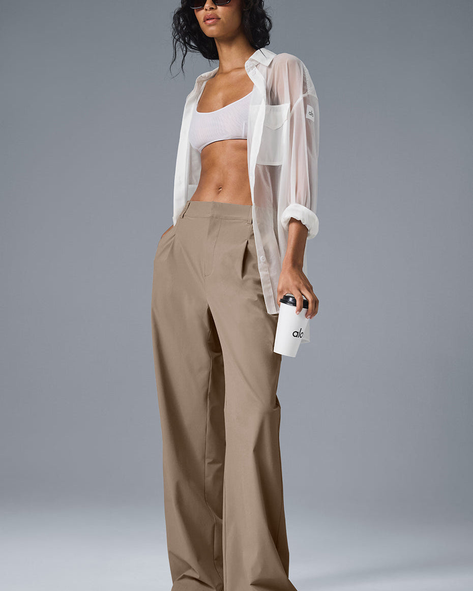 High-Waist Pursuit Trouser (Long) - Gravel