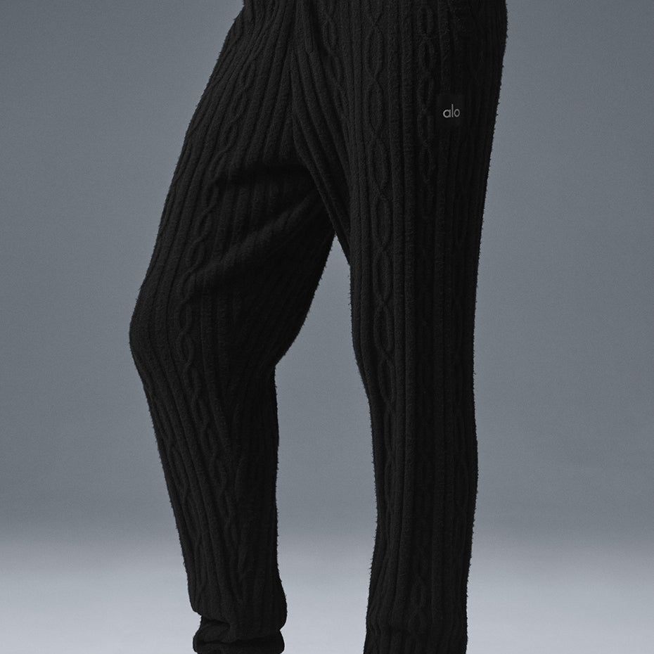 Cable Knit Winter Bliss Pant - Black