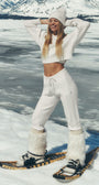Cable Knit Winter Bliss Pant - Ivory