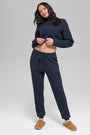 Cable Knit Winter Bliss Pant - Navy