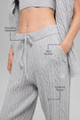 Cable Knit Winter Bliss Pant - Athletic Heather Grey