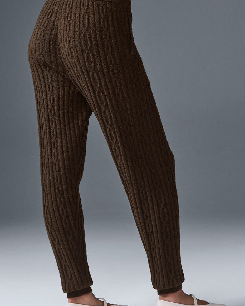 Cable Knit Winter Bliss Pant - Espresso