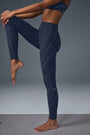 Alosoft High-Waist Sunray Legging - Navy/Ivory