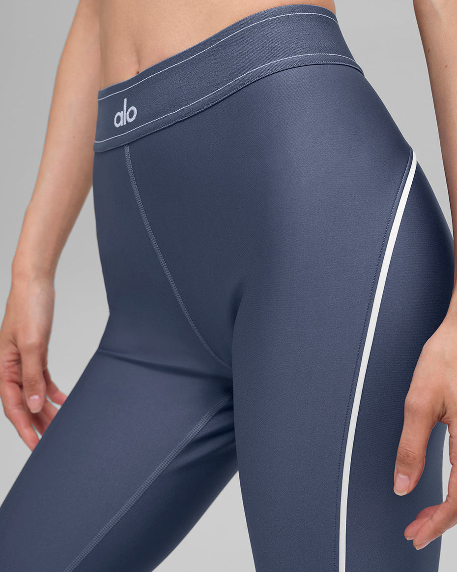 Airlift High-Waist Suit Up Legging - Bluestone/White