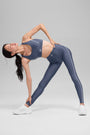 Airlift High-Waist Suit Up Legging - Bluestone/White