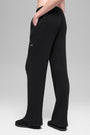 Snuggle Up Sweater High-Waist Wide Leg Pant - Black
