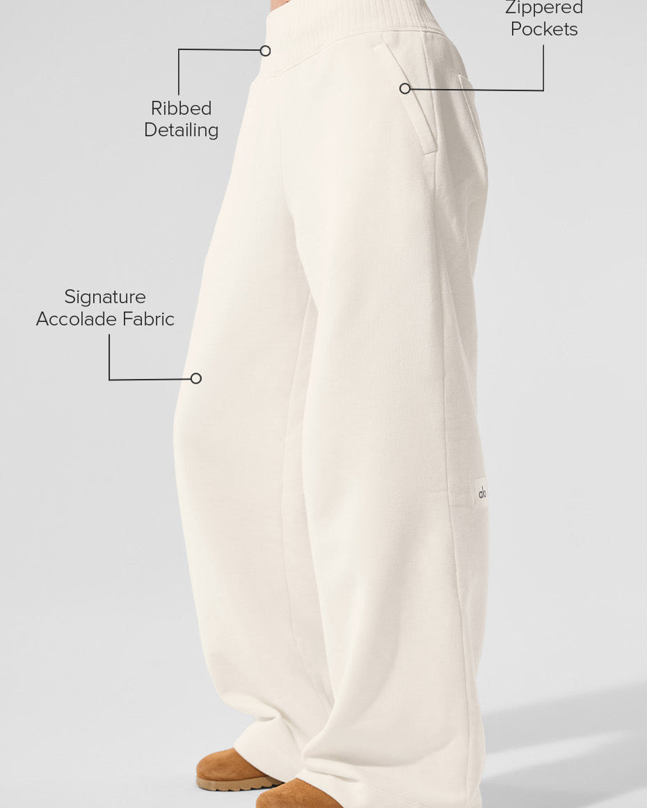 Serenity Wide Leg Sweatpant - Ivory
