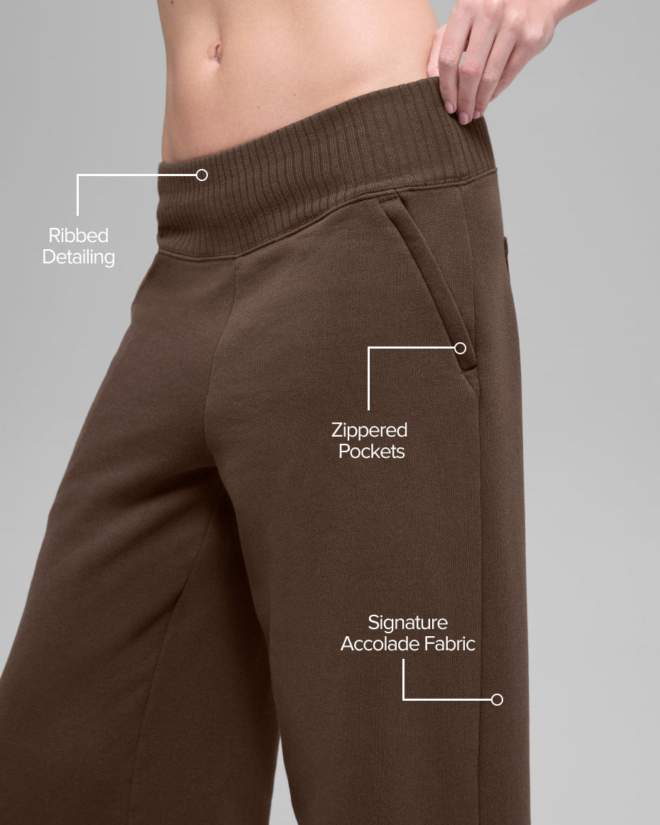 Serenity Wide Leg Sweatpant - Espresso