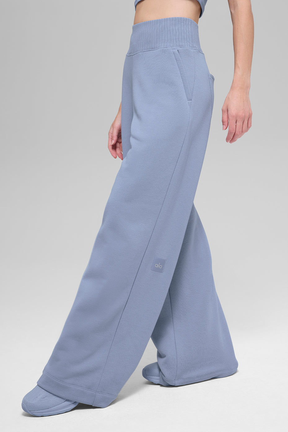 Serenity Wide Leg Sweatpant - Winter Frost