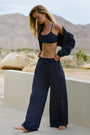 Breezy Wide Leg Pant (Long) - Navy
