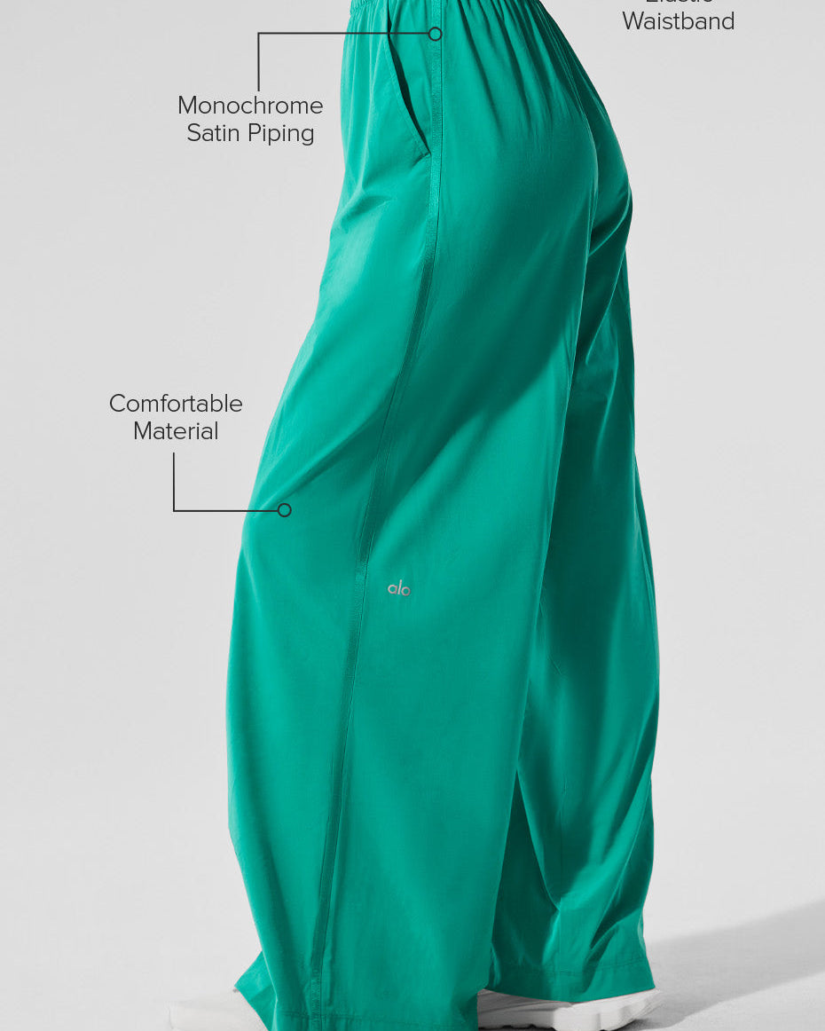 Breezy Wide Leg Pant (Long) - Spruce Green