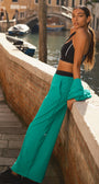 Breezy Wide Leg Pant (Long) - Spruce Green