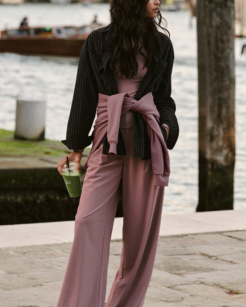 High-Waist Dreamscape Trouser (Regular) - Smoky Quartz