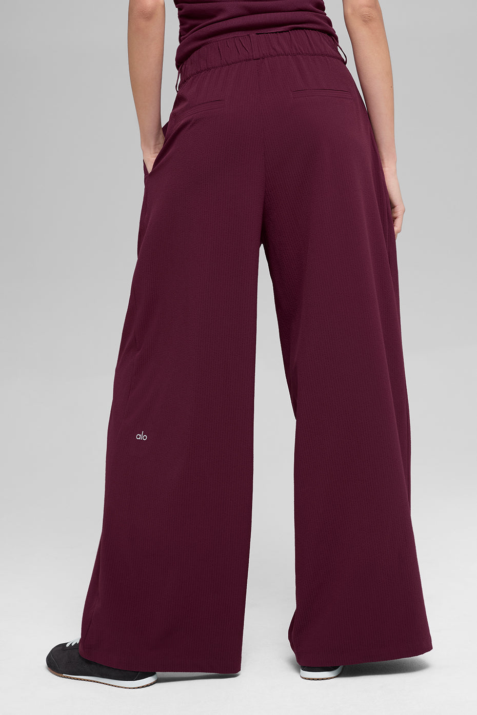 High-Waist Dreamscape Trouser (Regular) - Burgundy