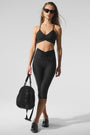Airlift Mesh High-Waist Divine Capri - Black