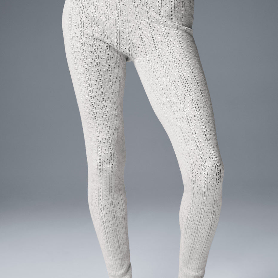 Pointelle Sweater High-Waist Be Mine Legging - Light Grey Heather