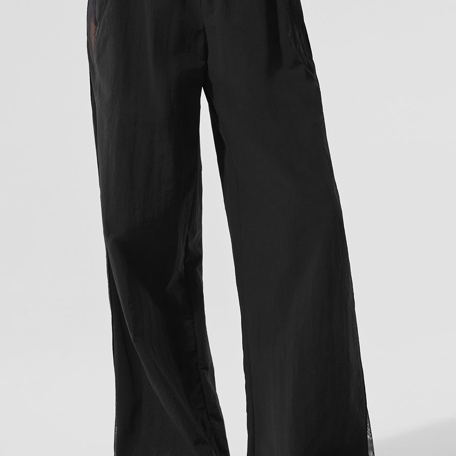 High-Waist Origin Wide Leg Track Pant - Black