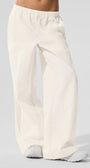 High-Waist Origin Wide Leg Track Pant - Ivory