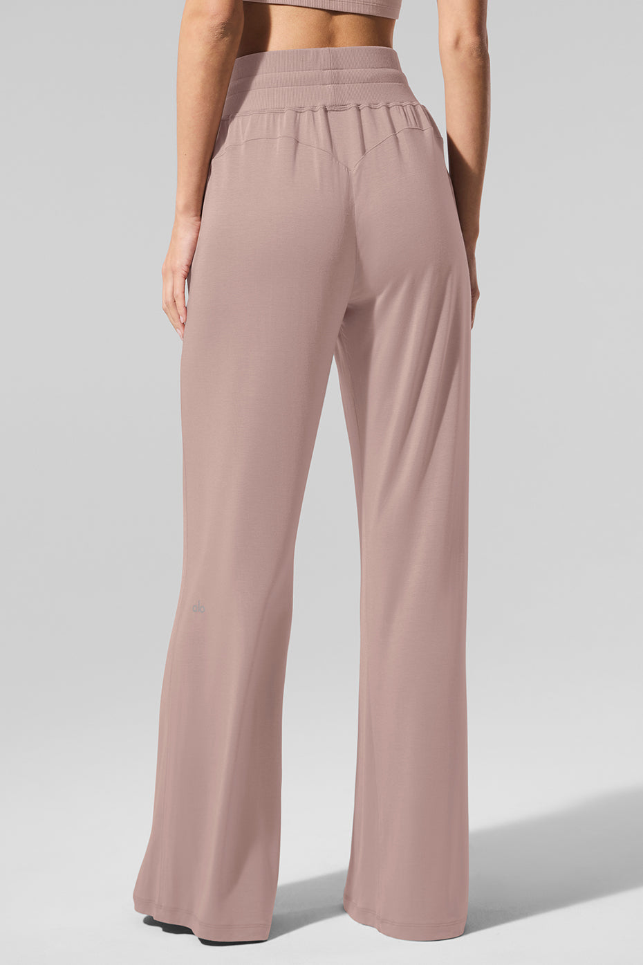 Semi-Sheer Delicate Lounge Flare Pant - Taupe