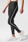 Airlift High Waist Charger 7/8 Legging - Black/White