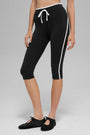 Airbrush High-Waist Race Pace Capri - Black/White