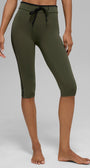 Airbrush High-Waist Race Pace Capri - Green Olive/Black