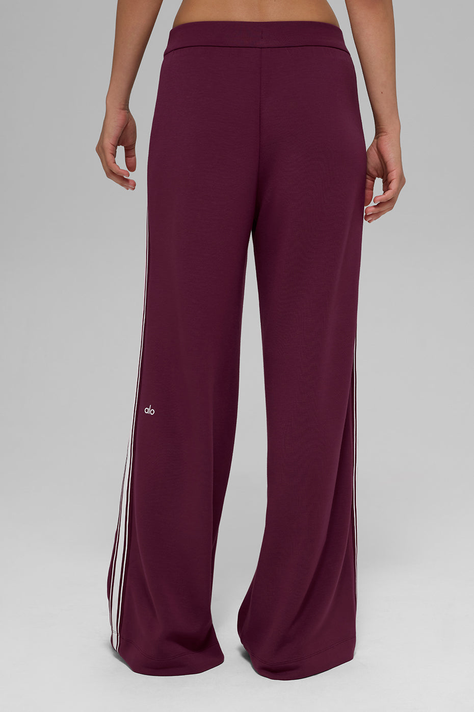 Track Star Wide Leg Pant (Regular) - Burgundy