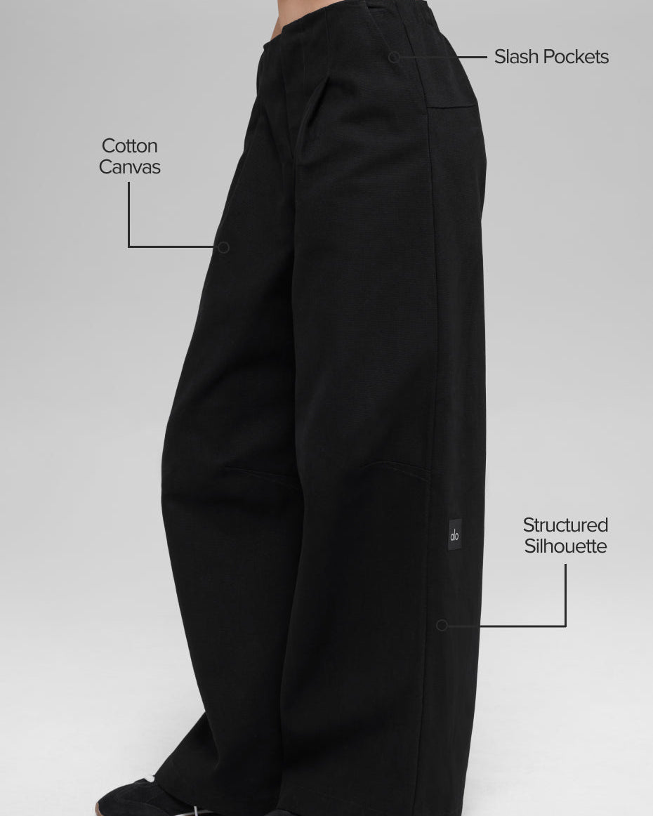 High-Waist Main Character Wide Leg Trouser - Black