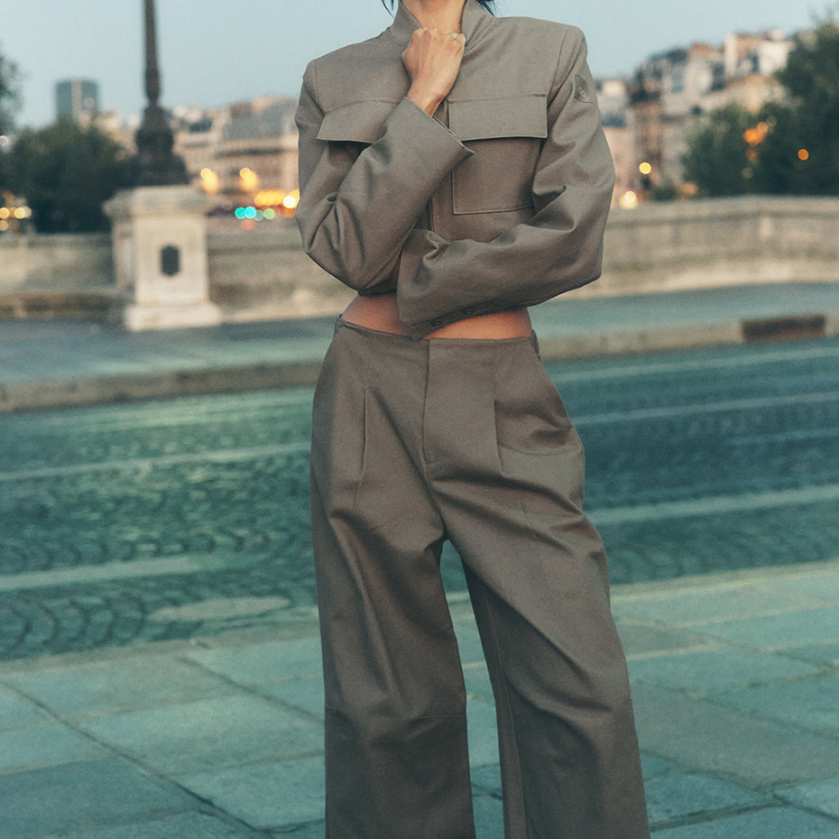 High-Waist Main Character Wide Leg Trouser - Light Cocoa