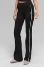 Ribbed Sweater Knit Highline Flare Pant - Black/White