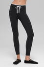 Airbrush High-Waist Race Pace 7/8 Legging - Black/White