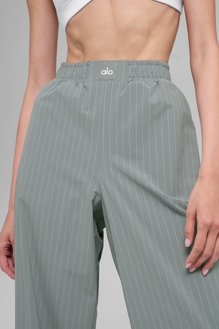 Pinstripe Daylight Boxer Pant (Regular) - Lunar Grey/White
