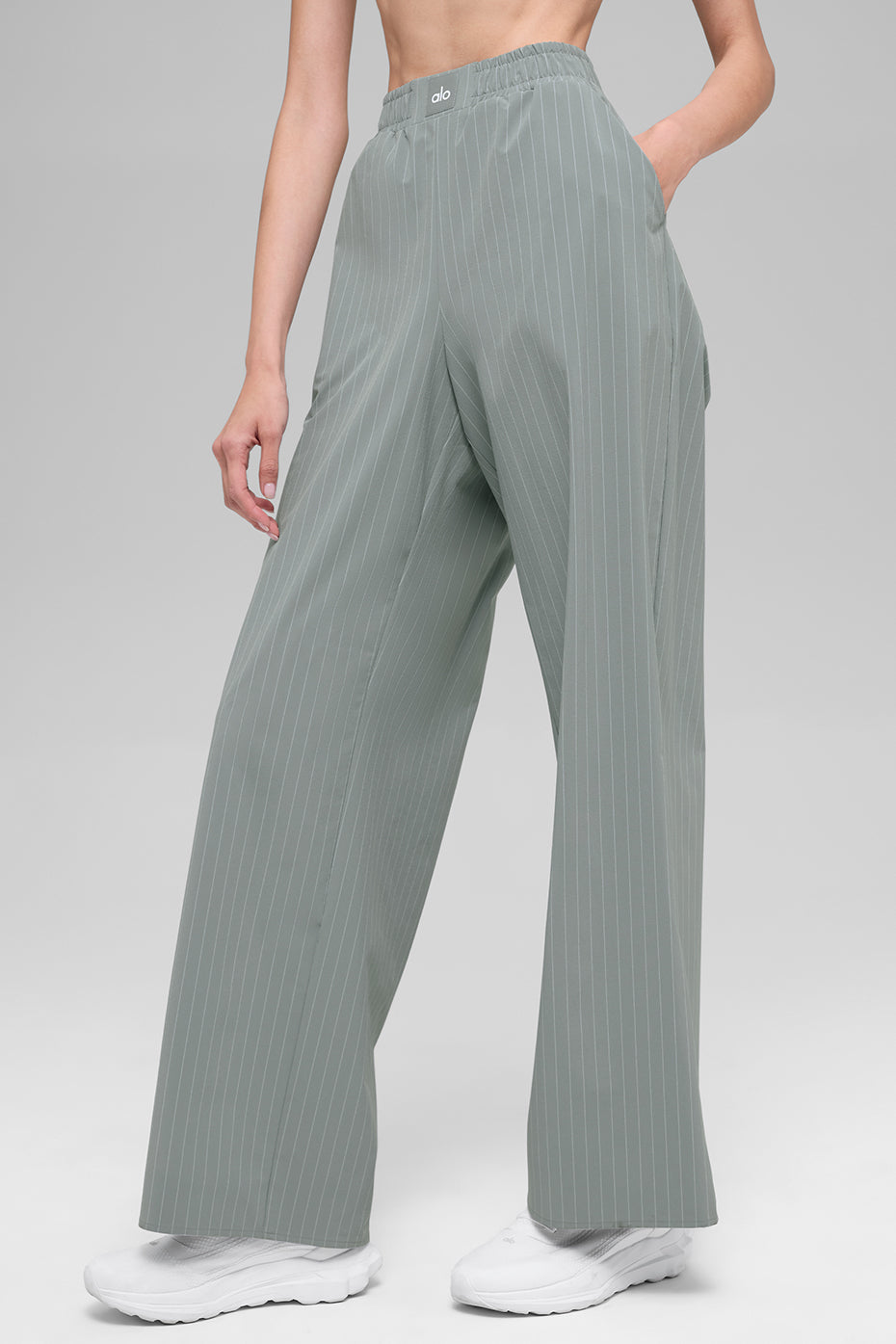 Pinstripe Daylight Boxer Pant (Regular) - Lunar Grey/White