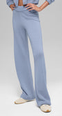 Wool Cashmere High-Waist New Class Wide Leg Pant - Winter Frost