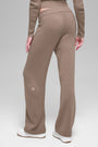 Wool Cashmere High-Waist New Class Wide Leg Pant - Chai Latte