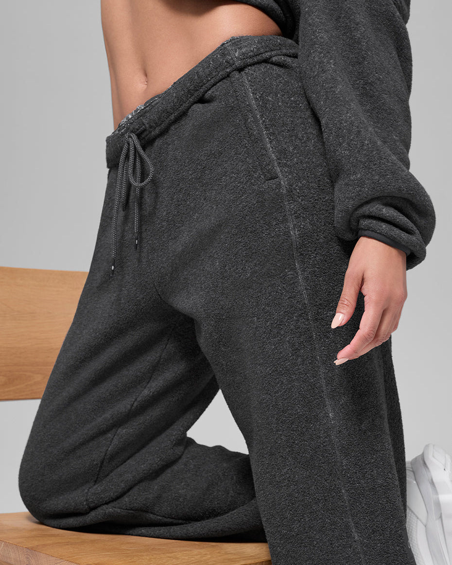 Polar Fleece High-Waist Retreat Jogger - Dark Heather Grey