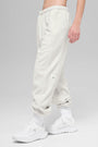 Polar Fleece High-Waist Retreat Jogger - White Heather Grey