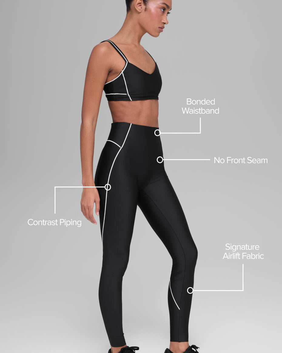 Airlift High-Waist Haven Legging - Black/White