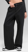 High-Waist Sweatpant Trouser - Black