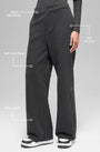 High-Waist Sweatpant Trouser - Anthracite