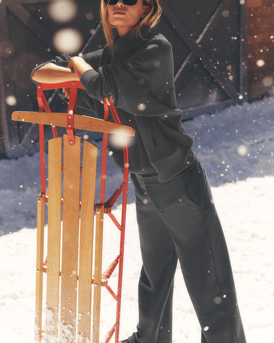 High-Waist Sweatpant Trouser - Anthracite