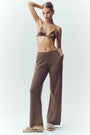 Cashmere High-Waist Northstar Straight Leg Pant - Alpine Cocoa Heather